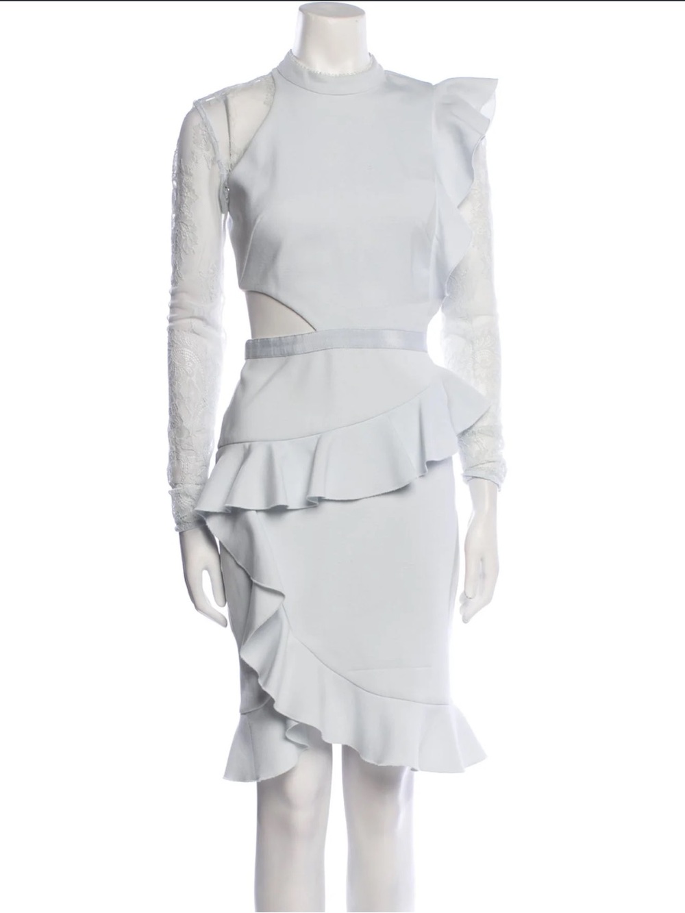 Self Portrait Ophelia Long Sleeve Lace Dress Baby Blue - sz 4